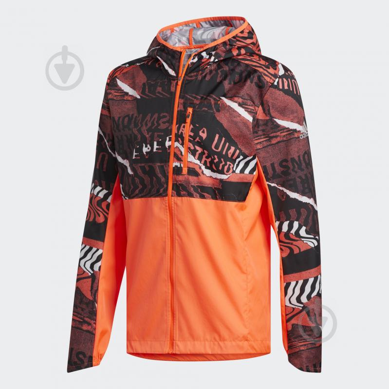 Ветровка Adidas OWN THE RUN JKT FL6988 р.XXL оранжевая - фото 1