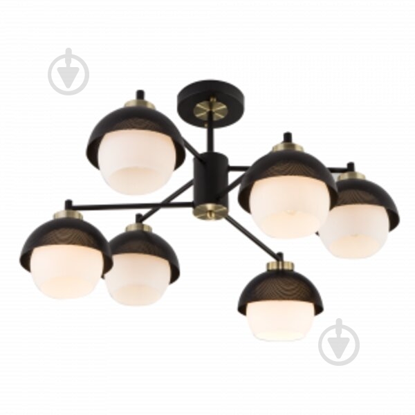 Люстра потолочная Strotskis Nocciola 6x60 Вт E27 черный 70106/6 - фото 1