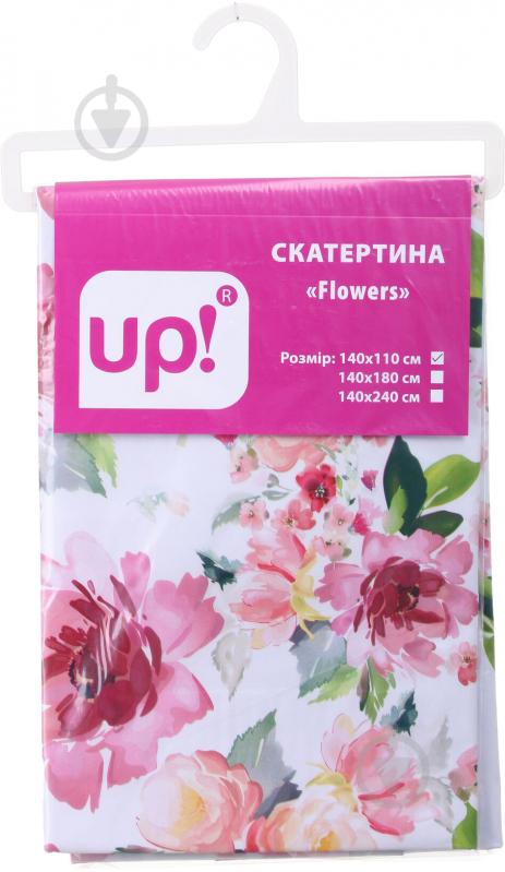 Скатертина Flowers 140x110 см білий із малюнком UP! (Underprice) - фото 3