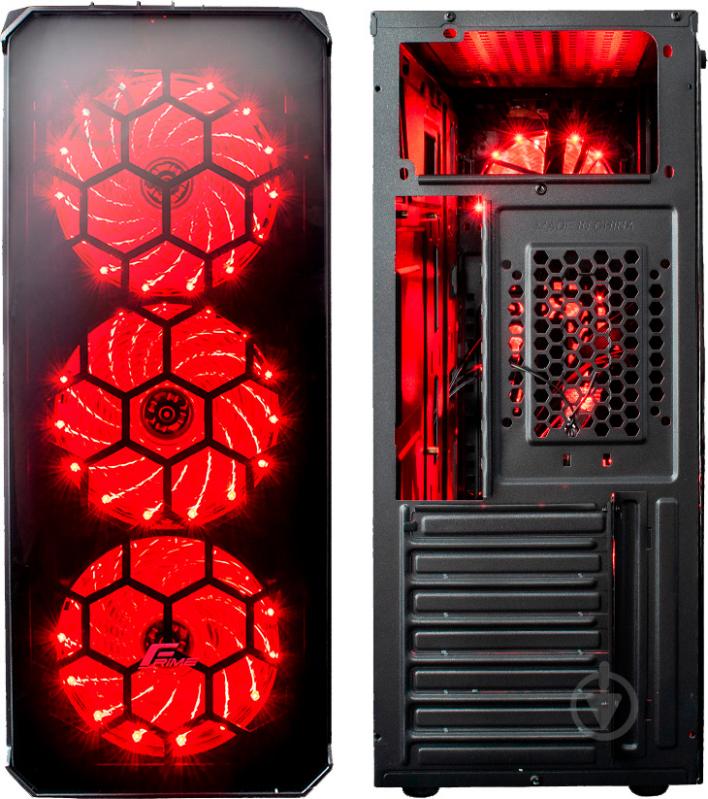 Корпус Frime Fusion-U3-315RLF-WP Red LED - фото 6