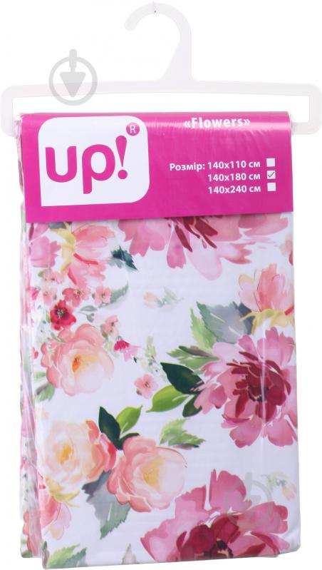 Скатертина Flowers 140x180 см білий із малюнком UP! (Underprice) - фото 3