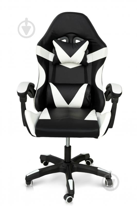 Крісло Мікс Меблі Слім чорний/білий - фото 1