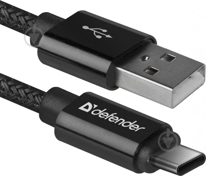 Кабель Defender USB Type-C 1 м черный (87814) - фото 2 Кабель Defender USB Type-C 1 м черный (87814) - фото 2