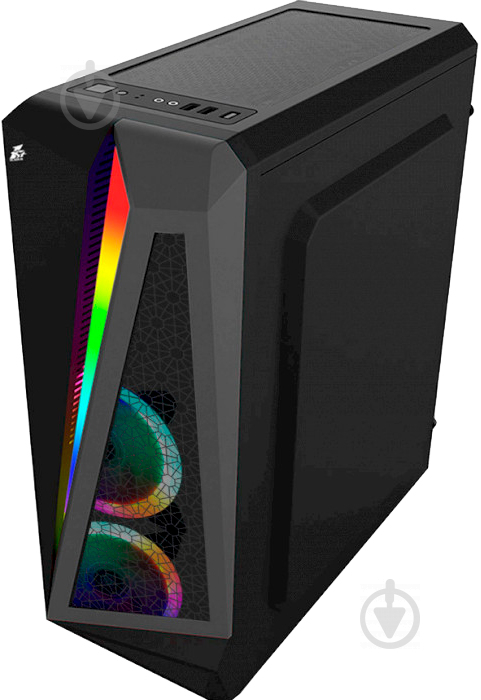 Корпус 1stPlayer Rainbow R5-3R1 Color LED Black - фото 4