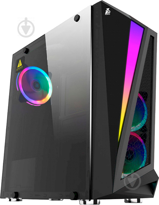 Корпус 1stPlayer Rainbow R5-3R1 Color LED Black - фото 1