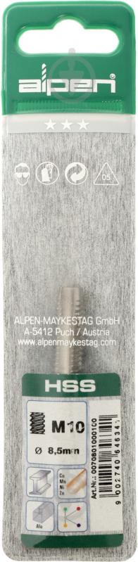 Метчик ручной M10  Alpen PLT 70801000100 - фото 2