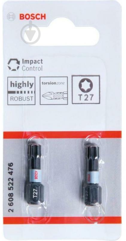 Бита Bosch PRO Impact Control T27 25 мм 2 шт. 2608522476 - фото 2