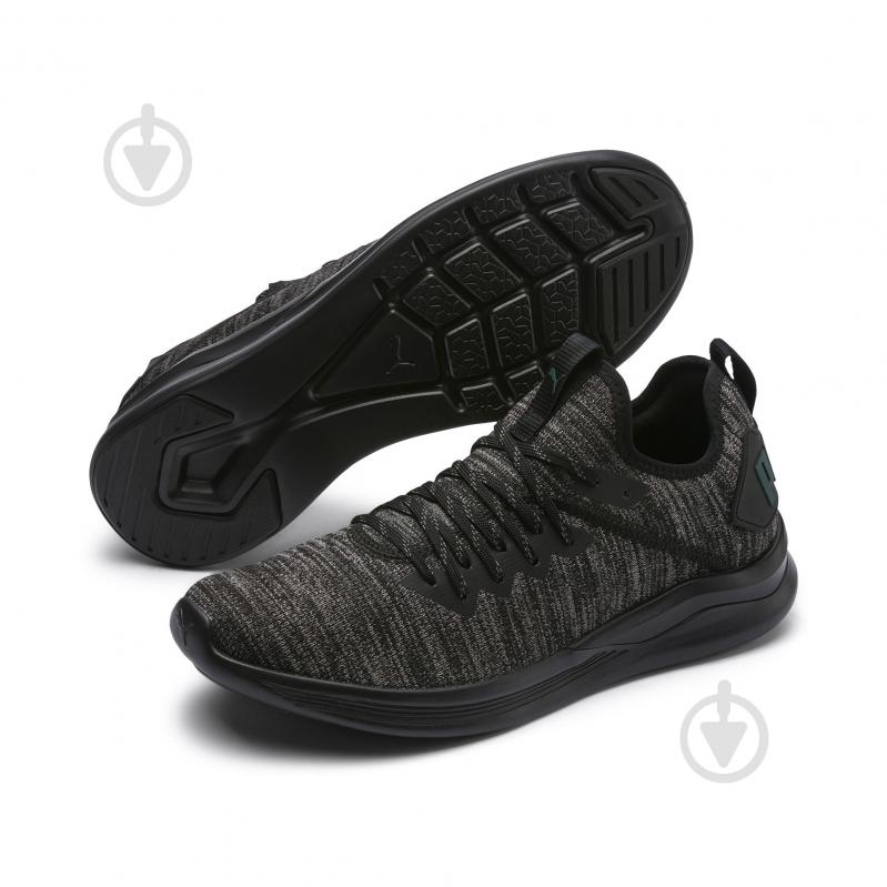 Кроссовки мужские демисезонные Puma IGNITE Flash evoKNIT 19050820 р.44 черные - фото 1