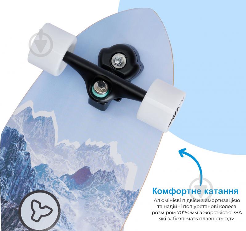 Скейтборд Yvolution Dynamo Cruiser LED 76 см 80 кг YS52B2 синий - фото 12 Скейтборд Yvolution Dynamo Cruiser LED 76 см 80 кг YS52B2 синий - фото 12