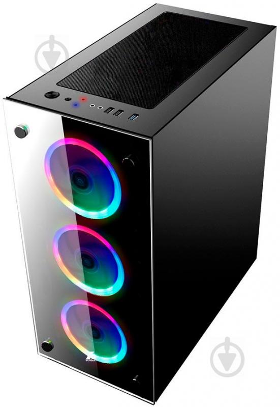 Корпус 1stPlayer V6-4R1 Color LED Black - фото 3