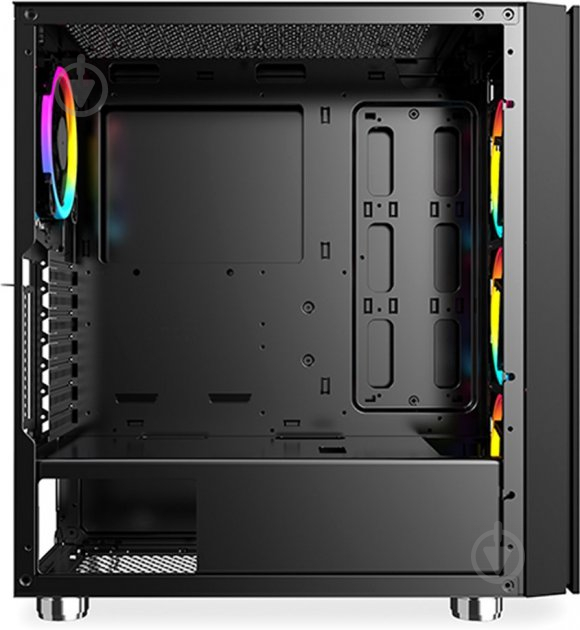 Корпус 1stPlayer B7-E-R1 Color LED Black без БЖ - фото 4