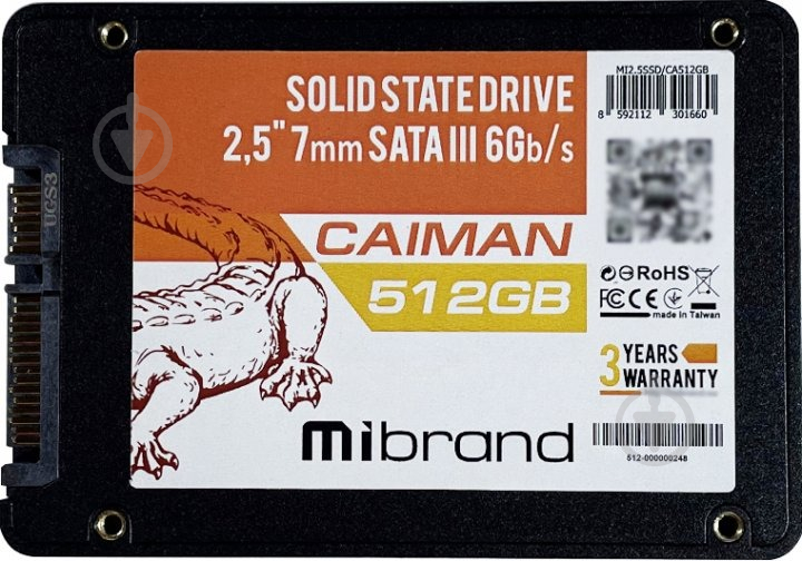 SSD-накопитель Mibrand 512GB 2,5" SATA III 3D TLC NAND (MI2.5SSD/CA512GB) - фото 2