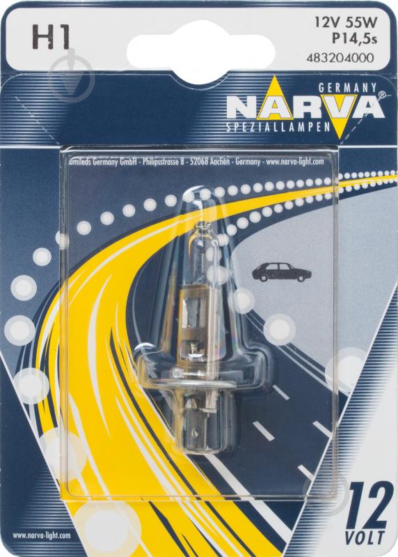 Автолампа галогенная Narva H1 55 Вт 1 шт. - фото 1