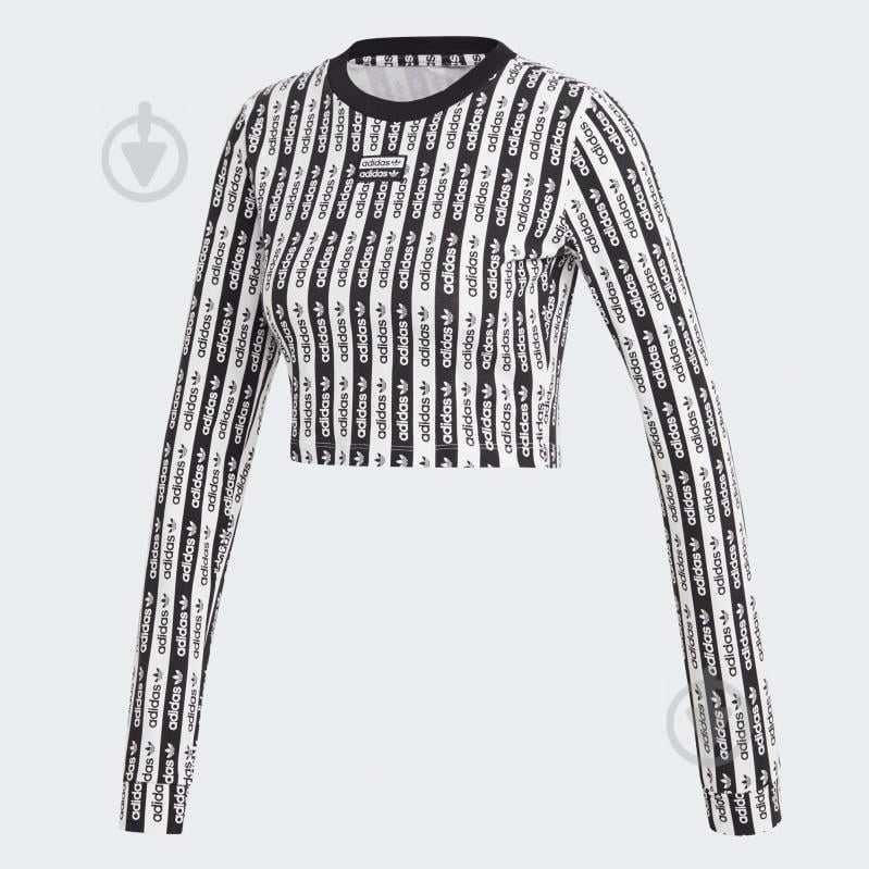 Футболка Adidas CROP LONGSLEEVE FM2472 р.XS черный - фото 1