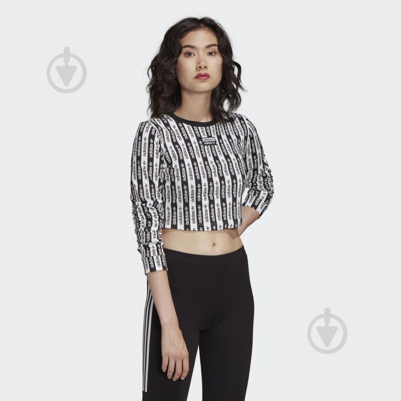 Футболка Adidas CROP LONGSLEEVE FM2472 р.S чорний - фото 3