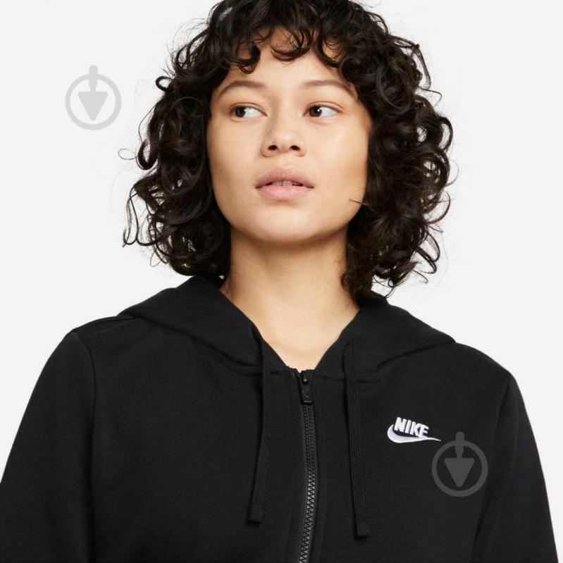 Джемпер Nike W NSW CLUB FLC FZ HOODIE STD DQ5471-010 р.XL черный - фото 3