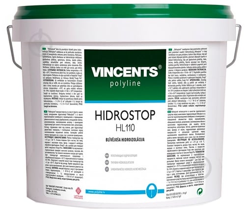 Гідроізоляція VINCENTS POLYLINE Hidrostop HL 110 глибокопроникна 5 кг - фото 1