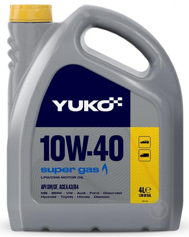 Моторне мастило YUKO SUPER GAS 10W-40 4 л - фото 1