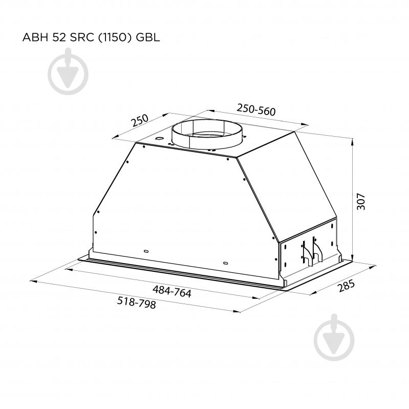 Витяжка Pyramida ABH 52 SRC (1150) GWH - фото 9