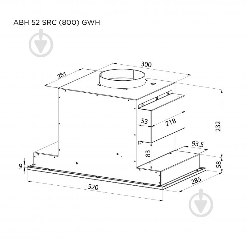 Вытяжка Pyramida ABH 52 SRC (800) GWH - фото 8