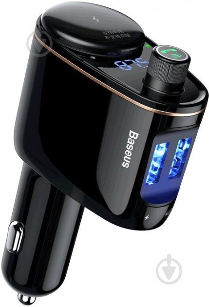 FM-трансмиттер BASEUS Lokomotive S-06 Black (CCALL-RH01) - фото 1