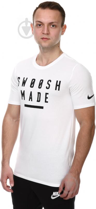 Футболка Nike M NK DRY TEE DF SWOOSH MADE 834329-100 р.S білий - фото 2