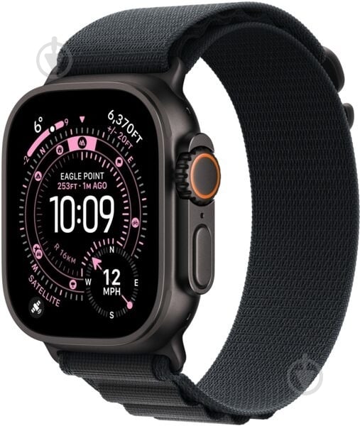 Ремінець Apple 49 мм Alpine Loop Medium Black Titanium Finish black (MG9H4ZM/A) - фото 3