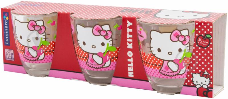 Набор стаканов Luminarc HELLO KITTY CHERRIES 3 шт 160 мл J0027 - фото 2