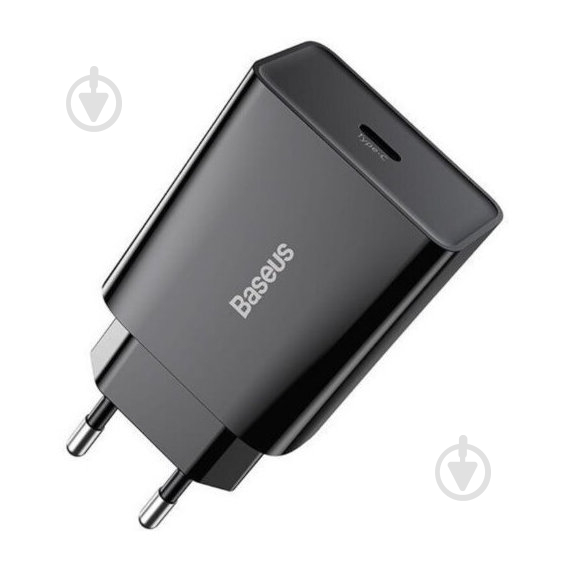 Мережевий зарядний пристрій BASEUS Speed Mini Quick Charger 1C 20W EU Black - фото 1