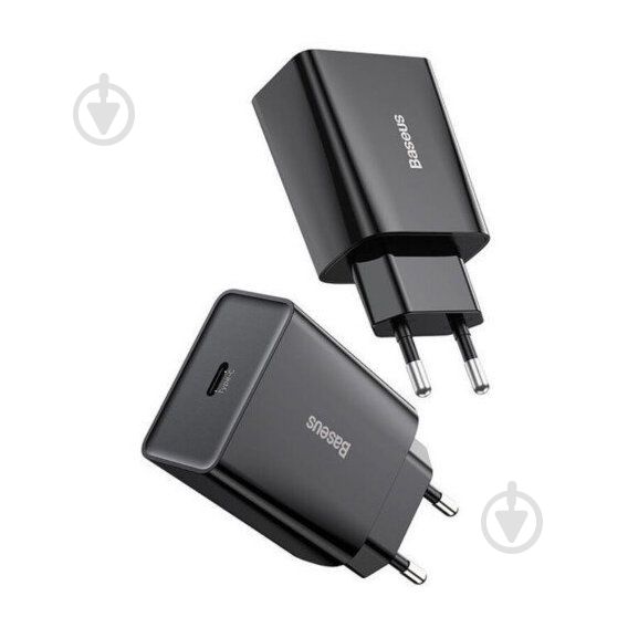 Мережевий зарядний пристрій BASEUS Speed Mini Quick Charger 1C 20W EU Black - фото 3