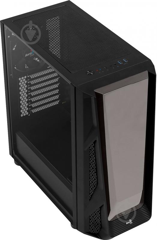 Корпус AeroCool NightHawk-G-BK-v1 Black - фото 2