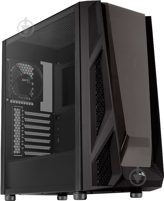 Корпус AeroCool NightHawk-G-BK-v1 Black - фото 1