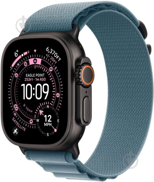 Ремешок Apple 49 мм Alpine Loop Medium Black Titanium Finish light blue (MG9L4ZM/A) - фото 3 Ремешок Apple 49 мм Alpine Loop Medium Black Titanium Finish light blue (MG9L4ZM/A) - фото 3