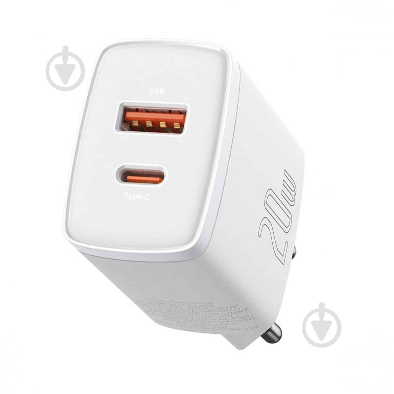 Мережевий зарядний пристрій Compact Quick Charger U+C 20W EU White - фото 2