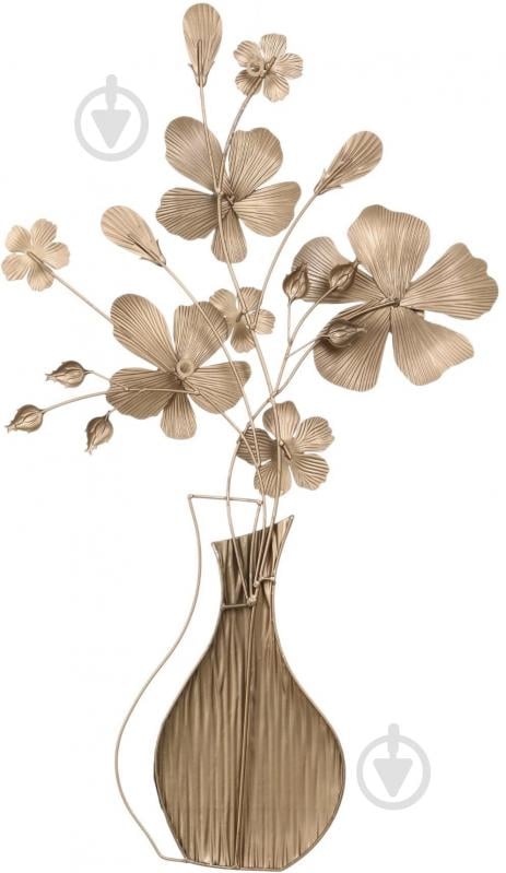 Декор настінний Bouquet 96,5x54,6 см біло-золотистий - фото 2