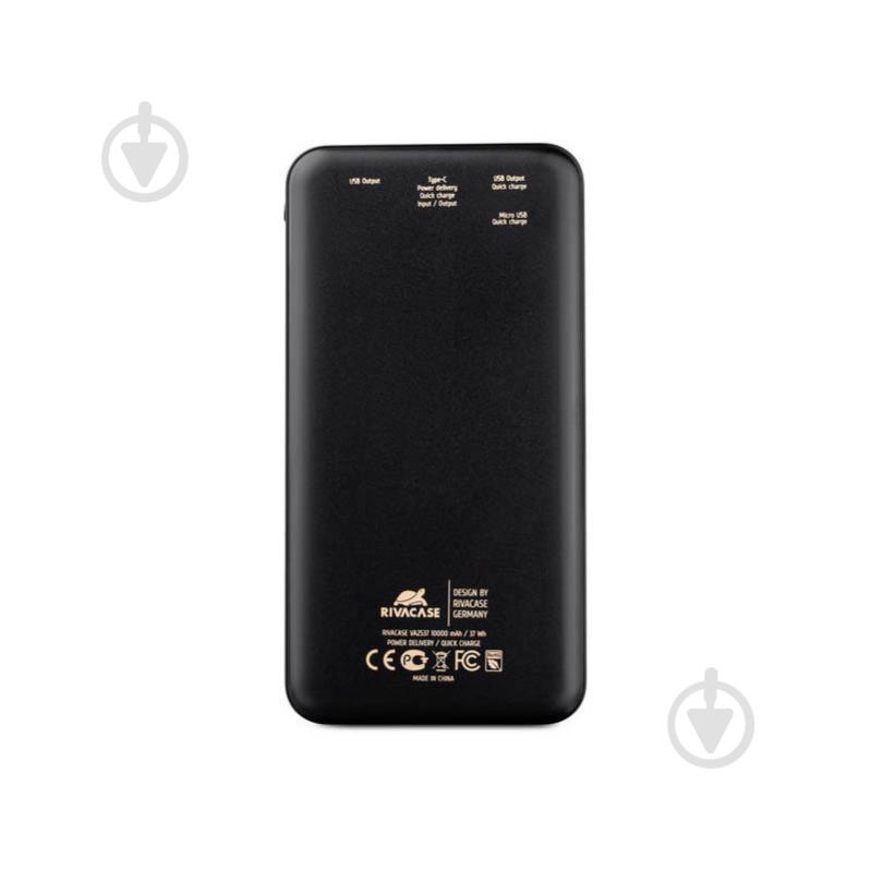 Повербанк RivaCase VA2537 QC/PD 10000 mAh black (PB930180) - фото 2