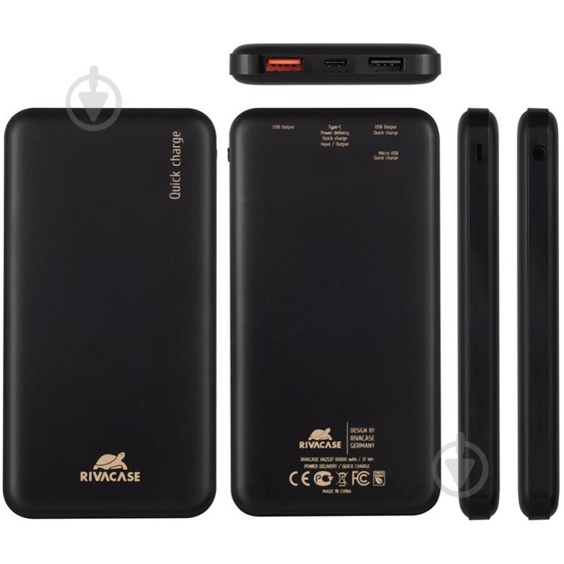 Повербанк RivaCase VA2537 QC/PD 10000 mAh black (PB930180) - фото 5