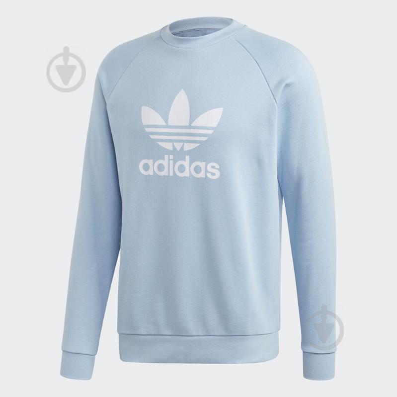 Свитшот Adidas TREFOIL CREW FM3782 р. S голубой - фото 1