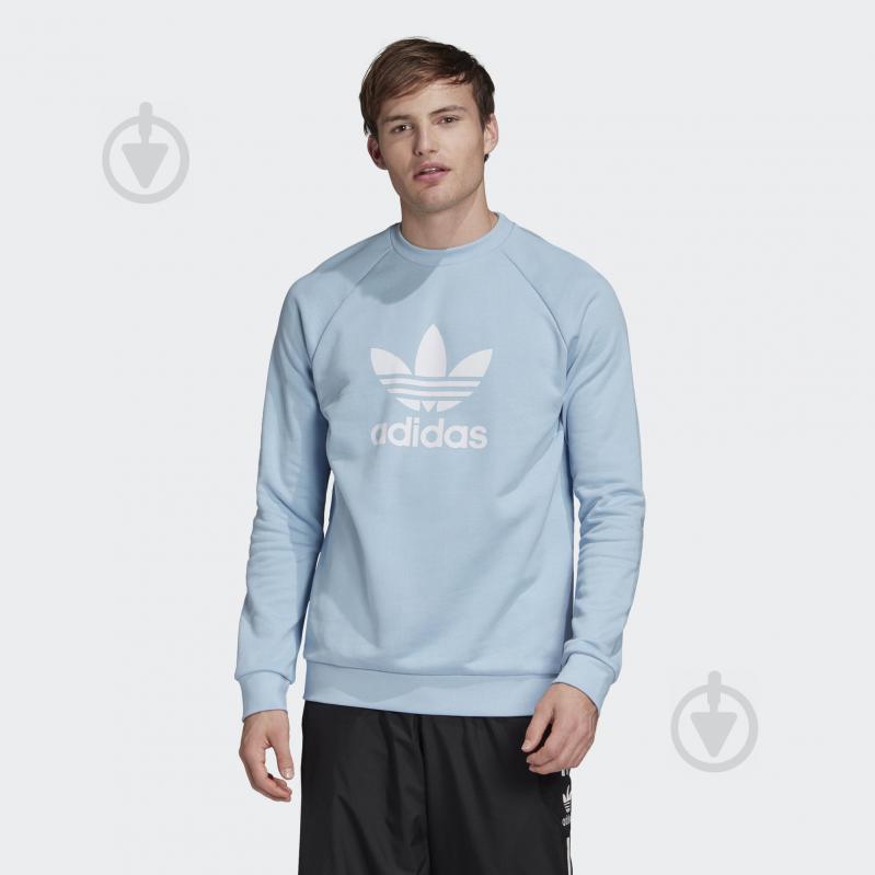 Свитшот Adidas TREFOIL CREW FM3782 р. S голубой - фото 3