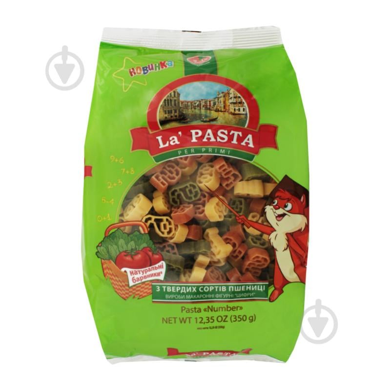 Макароны La Pasta Цифры 350г - фото 1