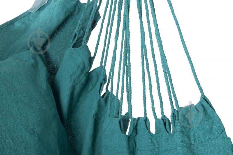 Кресло-гамак UP! (Underprice) с бахромой и подушками 130x100 см бирюзовый - фото 5