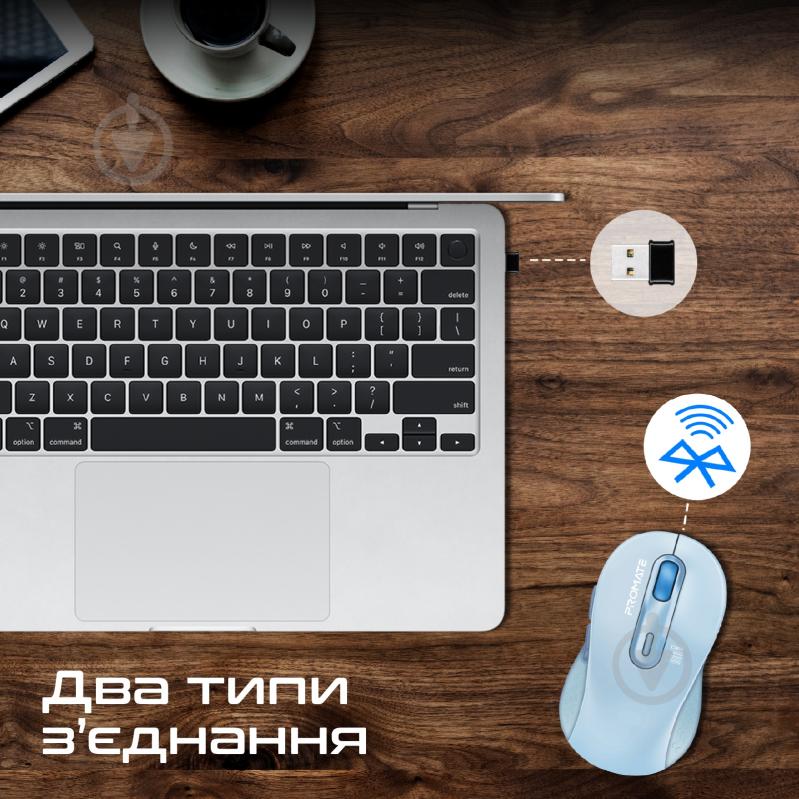 Мышь Promate Ken Wireless blue (ken.blue) - фото 4