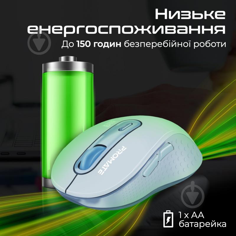 Мышь Promate Ken Wireless blue (ken.blue) - фото 6