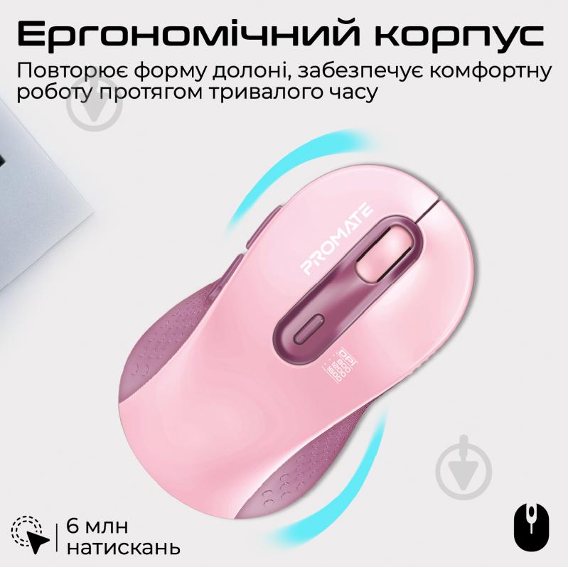 Мышь Promate Ken Wireless pink (ken.pink) - фото 2