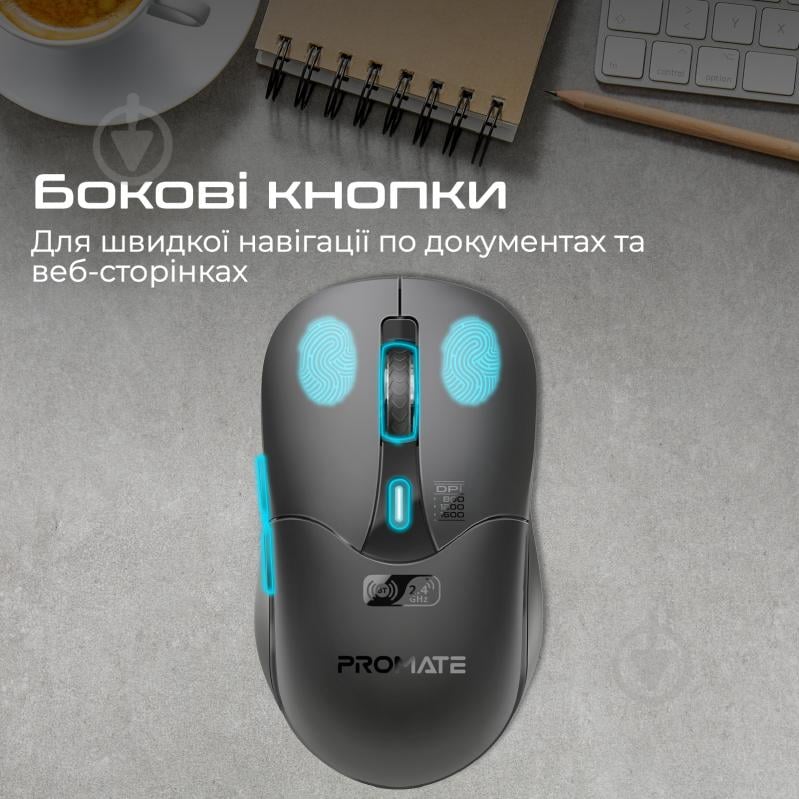 Мышь Promate Samo Wireless black (samo.black) - фото 5