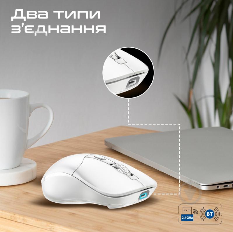 Миша Promate Samo Wireless white (samo.white) - фото 4