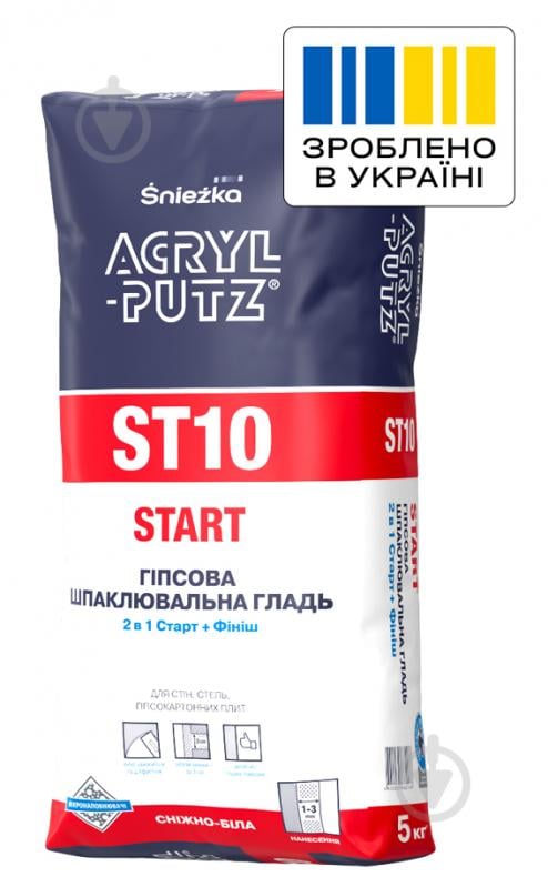 Шпаклівка Sniezka ACRYL-PUTZ ST10 Старт+Фініш 5 кг - фото 1