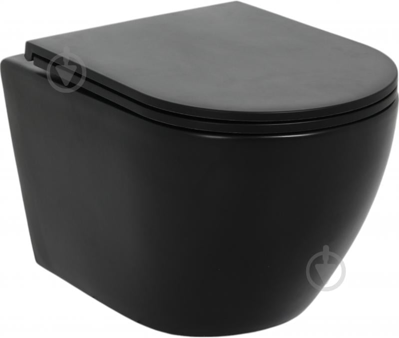 Унитаз подвесной EGO Pure Black - фото 1