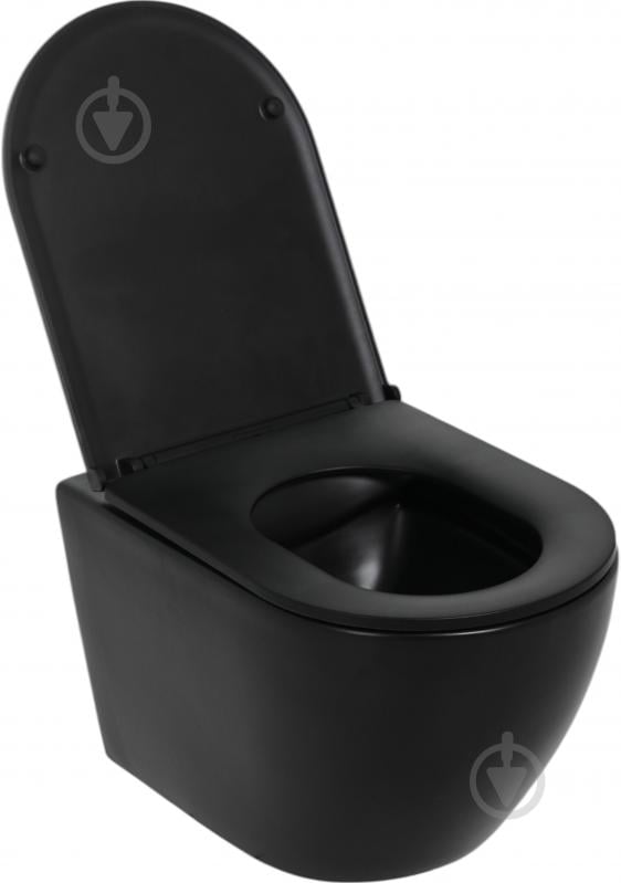 Унитаз подвесной EGO Pure Black - фото 3