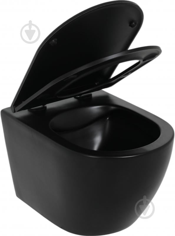 Унитаз подвесной EGO Pure Black - фото 4